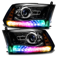 Thumbnail for Oracle 13-18 Dodge Ram Dynamic DRL Replacement + Turn Signals - ColorSHIFT - Dynamic SEE WARRANTY