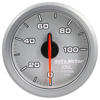 Thumbnail for Autometer Airdrive 2-1/6in Oil Pressure Gauge 0-100 PSI - Silver