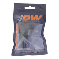 Thumbnail for DeatschWerks 6AN Male Flare to 5/16in Male Barb Bulkhead Adapter 90-Degree - Anodized Matte Black