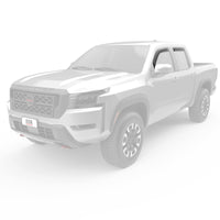 Thumbnail for EGR 2022+ Nissan Frontier In Channel Window Visors Front/Rear Set Matte Black Crew Cab