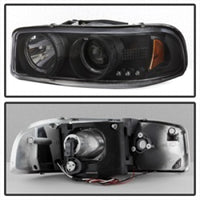 Thumbnail for Spyder GMC Sierra 1500/2500/3500 99-06 Projector Headlights LED Halo LED Black PRO-YD-CDE00-HL-BK