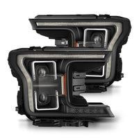 Thumbnail for AlphaRex 18-21 Ford F150 PRO-Series Projector Headlights - Black w/DRL & Seq Signal