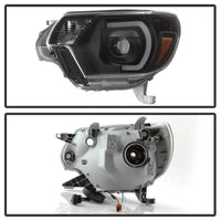 Thumbnail for xTune Toyota Tacoma 12-15 Headlights - Light Bar DRL - Black PRO-JH-TTA12-LBDRL-BK