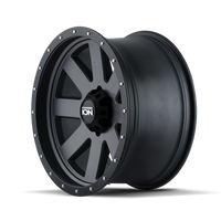 Thumbnail for ION Type 134 18x10 / 5x139.7 BP / -19mm Offset / 108mm Hub Matte Gunmetal/Black Beadlock Wheel