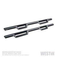 Thumbnail for Westin 19-20 Chevrolet Silverado / GMC Sierra 1500 Double Cab HDX Drop Nerf Step Bars - Textured Blk