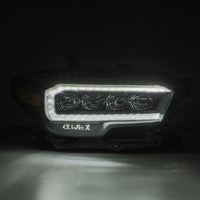 Thumbnail for AlphaRex 16-20 Toyota Tacoma NOVA LED Projector Headlights Plank Style Black w/Activation Light