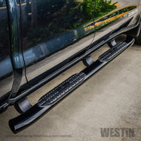 Thumbnail for Westin 19-20 Chevrolet Silverado/GMC Sierra 1500 Double Cab PRO TRAXX 5 Oval Nerf Step Bars - Black
