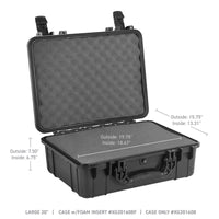 Thumbnail for Go Rhino XVenture Gear Hard Case w/Foam - Large 20in. / Lockable / IP67 - Tex. Black