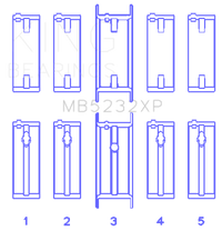 Thumbnail for King Nissan CA16DET/CA18DET/CA20ET (Size STD) Performance Main Bearing Set