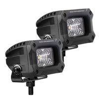 Thumbnail for Go Rhino Xplor Bright Series Rectangle LED Flood Light Kit (Surface/Thread Std Mnt) 3x2 - Blk (Pair)