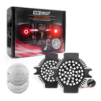 Thumbnail for XK Glow Motorcycle Rear LED Turn Signal Kit - Flat Style Clear Lenses