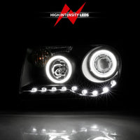 Thumbnail for ANZO 2005-2010 Chrysler 300C Projector Headlights w/ Halo Black (CCFL) G2