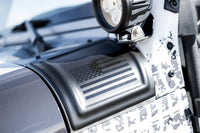 Thumbnail for Rampage 2007-2018 Jeep Wrangler(JK) Cowl Cover 2-Door Cowl Cover With American Flag - Black