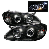 Thumbnail for Spyder Toyota Corolla 03-08 Projector Headlights LED Halo- LED Blk - Low H1 PRO-YD-TC03-HL-BK