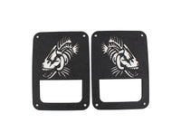 Thumbnail for Fishbone Offroad 07-18 Jeep Wrangler JK - Black Textured Powdercoat Tail Light Covers