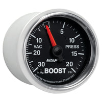 Thumbnail for Autometer GS 52mm 30 in Hg/20 psi Mechanical Vacuum/Boost Gauge