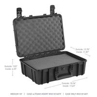 Thumbnail for Go Rhino XVenture Gear Hard Case w/Foam - Medium 18in. / Lockable / IP67 - Tex. Black