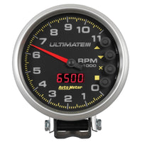 Thumbnail for AutoMeter Gauge Tach 5in. 11K RPM Pedestal Datalogging Ultimate IIi Playback Black