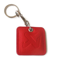 Thumbnail for Akrapovic Square Leather Keychain - red