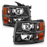 Thumbnail for ANZO 2007-2013 Chevrolet Silverado Crystal Headlights Black