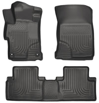 Thumbnail for Husky Liners 2014 Honda Civic Sedan WeatherBeater Black Front & 2nd Seat Floor Liners