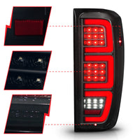 Thumbnail for Anzo 19-23 GMC Sierra 1500/2500HD/3500HD Smoke Black Replacement Full LED Bar Tail Light