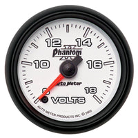 Thumbnail for Autometer Phantom II 52.4mm Full Sweep Electronic 8-18 Volts Voltmeter Gauge