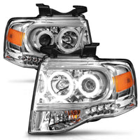 Thumbnail for ANZO 2007-2014 Ford Expedition Projector Headlights Chrome