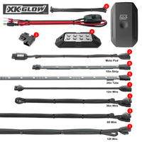 Thumbnail for XK Glow LED Underglow Light Kit for Polaris Slingshot XKCHROME Smartphone App Controller (Advanced)