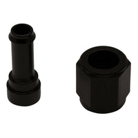 Thumbnail for DeatschWerks 6AN Female Flare Swivel to 5/16in Single Hose Barb - Anodized Matte Black