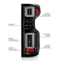 Thumbnail for Anzo 19-21 Chevy Silverado Work TruckFull LED Tailights Black Housing Clear Lens G2 (w/C Light Bars)