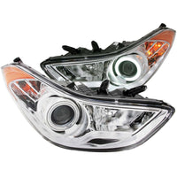 Thumbnail for ANZO 2011-2014 Hyundai Elantra Projector Headlights w/ Halo Chrome (CCFL)