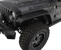 Thumbnail for Bushwacker18-22 Jeep Wrangler JL 2/4 Door Front Flat Style Flares 2pc - Black