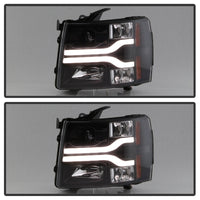 Thumbnail for Spyder Chevy Silverado 1500 07-13 Version 3 Projector Headlights - Black PRO-YD-CS07V3-LBDRL-BK