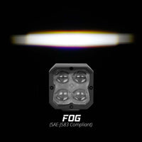 Thumbnail for XK Glow XKchrome 20w LED Cube Light w/ RGB Accent Light Kit w/ Controller- Fog Beam 2pc