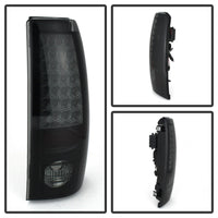 Thumbnail for Spyder Chevy Silverado 1500 99-02 (Not Fit Stepside) LED Tail Lights Blk Smke ALT-YD-CS99-LED-BSM