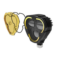 Thumbnail for KC HiLiTES FLEX ERA 3 Dual Mode SAE Fog Light - Single Light Master Kit (w/Clear + Yellow Lens)