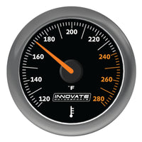 Thumbnail for Innovate MTX Analog Oil/Water Temp Gauge Kit - Black Dial
