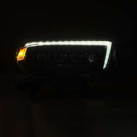 Thumbnail for AlphaRex 10-13 Toyota 4Runner NOVA LED Proj Headlights Plank Style Alpha Black w/Seq Signal/DRL