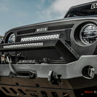 Thumbnail for Westin 18-20 Jeep Wrangler WJ2 Full Width Front Bumper w/LED Light Bar Mount Textured Black