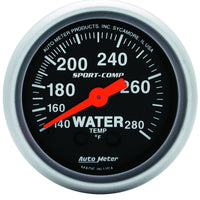 Thumbnail for Autometer 2-1/16in 140-280 Degree F Mechanical Water Temp Sport-Comp Gauge