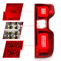 Thumbnail for Anzo 19-21 Chevy Silverado Work Truck Full LED Tailights Chrome Housing Red Lens G2(w/C Light Bars)