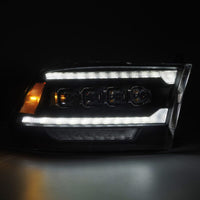 Thumbnail for AlphaRex 09-18 Dodge Ram 2500 NOVA LED Proj Headlights Plank Style Design Black w/ Activation Light