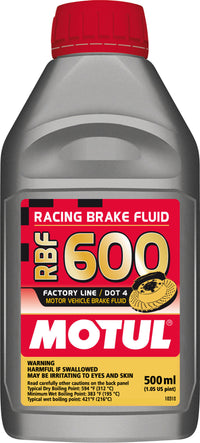 Thumbnail for Motul 1/2L Brake Fluid RBF 600 - Racing DOT 4