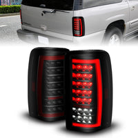 Thumbnail for ANZO 00-06 Chevrolet Tahoe / GMC Yukon Full LED Taillights w/ Lightbar Black Housing/Smoke Lens