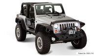 Thumbnail for Bushwacker 07-18 Jeep Wrangler Flat Style Flares 4pc Fits 2-Door Sport Utility Only - Black