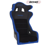 Thumbnail for PRP Echo Composite Seat- Black/Blue (PRP Blue Outline/Delta Blue- Blue Stitching)