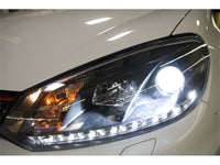 Thumbnail for Spyder Volkswagen Golf/GTI 10-13 Projector Headlights Halogen Model- DRL Blk PRO-YD-VG10-DRL-BK