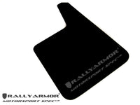 Thumbnail for Rally Armor Universal Fit (No Hardware) Motorsport Spec Black UR Mud Flap w/ Gray Logo