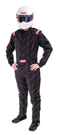 Thumbnail for RaceQuip Black Chevron-1 Suit - SFI-1 2XL